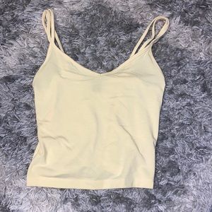 forever 21 pale yellow tank top